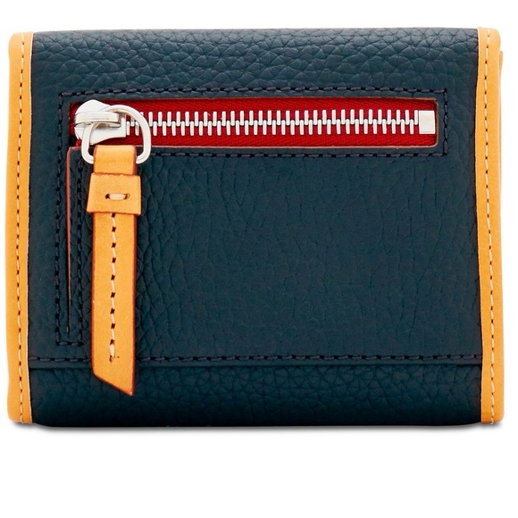 Dooney & Bourke Patterson Navy and Tan Wallet - Picture 2 of 3